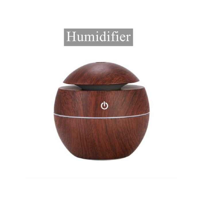 Ultrasonic Air Humidifier Wood Essential Aroma Oil Diffuser With LED Light Electric Aromatherapy Mist Maker