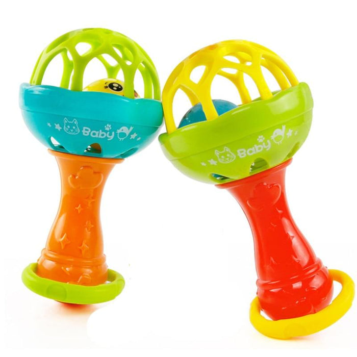 Baby Rattles toy Intelligence Grasping Gums Plastic Hand Bell Rattle Funny Educational Mobiles Toys For Baby and Kids