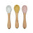 New Colors Baby Wooden Spoon Organic Silicone Tip Toddlers Infant Feeding Spoon Food Grade Material Soft Tableware Perfect For Baby Boys And Girls