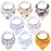 8PCS/SET Pack Baby Bandana Organic Absorbent Soft Cotton Drool Bibsfor Teething And Feeding Bib For Baby and Kids Feeding