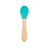 2PCS  Bamboo Training Spoons Organic Soft Baby Feeding Silicone Tip Spoon Scoop Easy Grip Handle Toddlers Infant Gifts For Parents And Baby Boys Or Girls