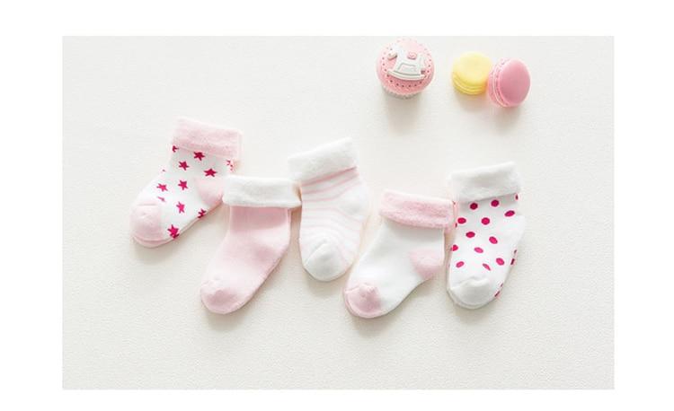 5 Pair High Quality Thicken Cartoon Comfort Cotton Newborn Socks Kids Boy And Girl Socks