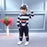 Baby Boy Cartoon Cute Bear Striped Printed Cotton Long Sleeve Two-piece Clothes Set For Boys Kids