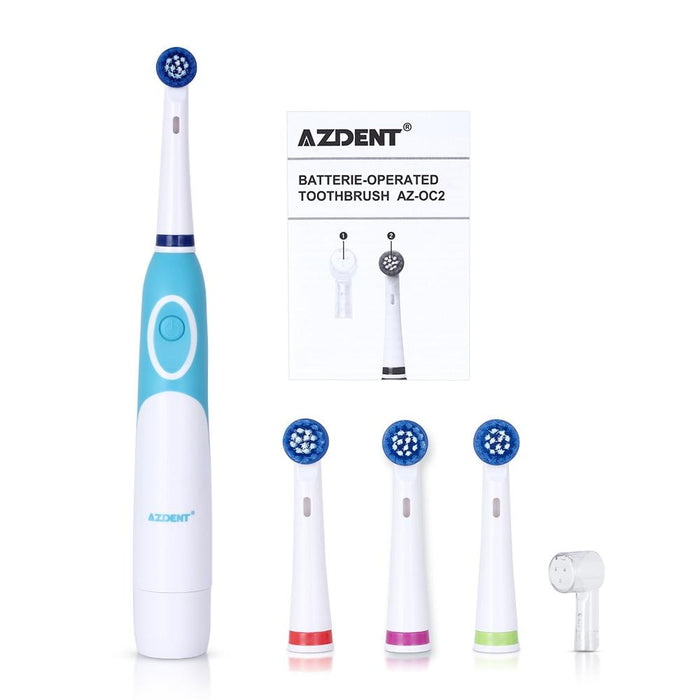 Modern  Rotation Proffesional Electric Toothbrush with 4 & 8 Replacement Heads Deep Clean Battery Operated Tooth Brush Teeth Whitening Teethbrush For Adults