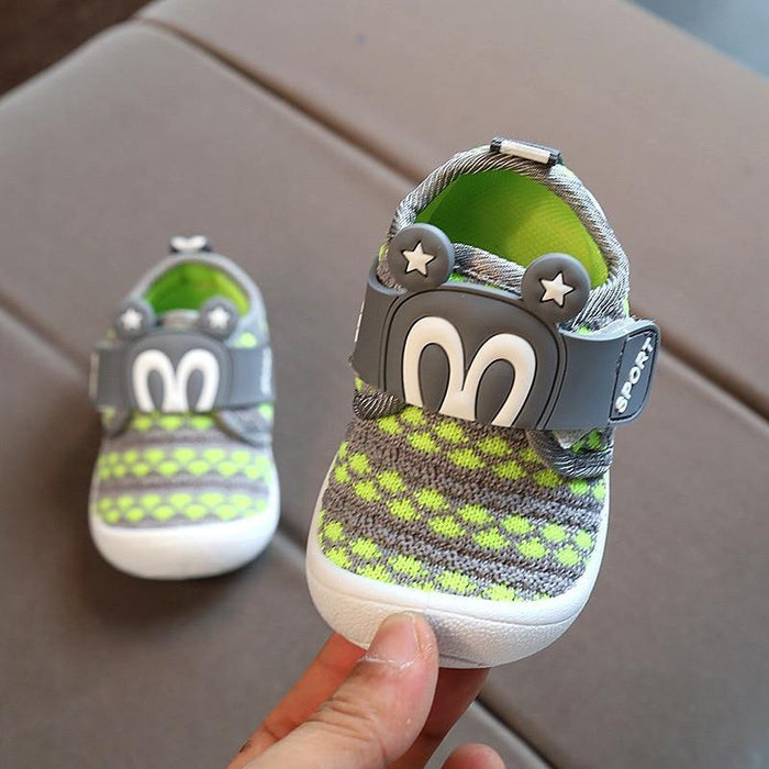 Unisex Infant First Walkers Shoes With Funny Big Eyes Pattern Baby Boy Casual Toddler Girl Non-slip Shoe