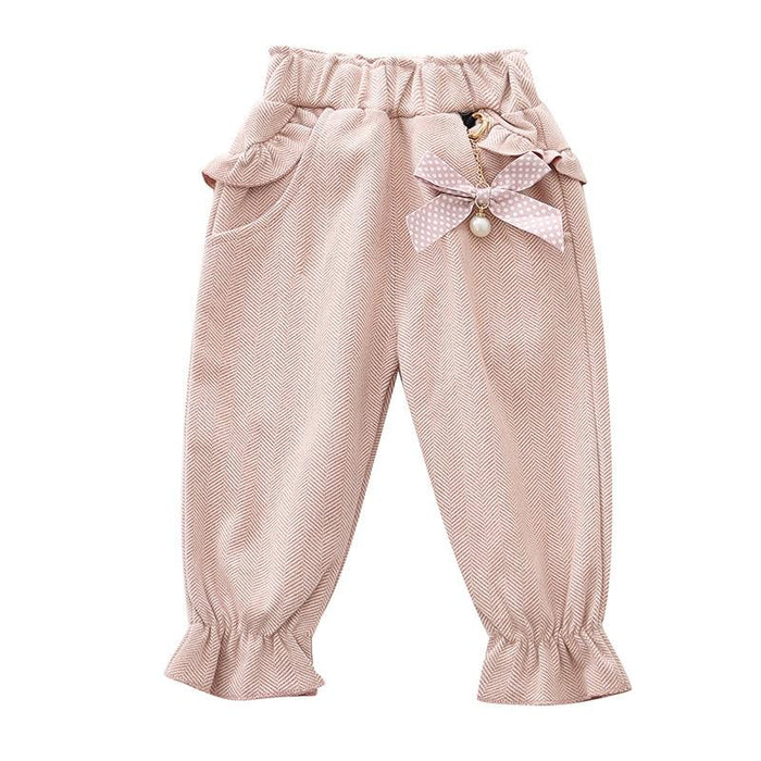 Clothing for Baby Girls Pants Dot Polka Bow Ruffles Casual Trousers Girls Princess Long Pant Children Clothes