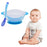 4 Color Advanced Silicone  Feeding Spoon  Temperature Sensing Weaning Soft Head  Spoons for 4-24 Months Baby And Spoon and Bowl Set