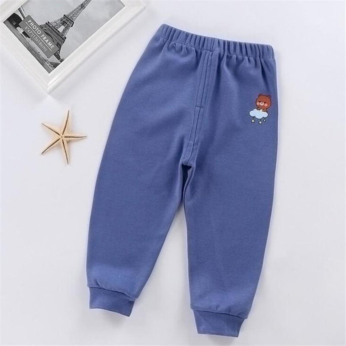 New Kids 1-5Year Baby Boys Pants Autumn Warm Toddler Infant Long Trousers Cartoon 100% Cotton Kids Children Pants