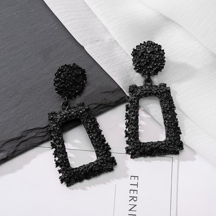 Luxury Diamond SHiny Fashion Statement Earrings Large Geometric Earrings For Women Hanging Dangle Earrings