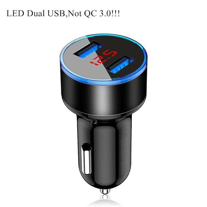 Universal Black Car USB Charger Quick Charge 3.0 4.0 18W Fast Charging In Car 3 Port Mobile Phone Gadgets