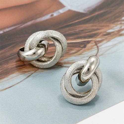 Modern Retro New Trend Flashbuy Gold Alloy Drop Earrings For Women  In Simple Exaggeration Elegant Style