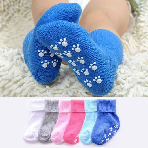 Cotton Baby Candy Color Anti Slip  Soft Kids Floor Socks For Newborn Baby Boy And Girls