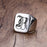 Modern Letter Retro Initials Signet Ring for Men 18mm Bulky Heavy Stamp Male Band Stainless Steel Letters Custom Jewelry Gift for Him