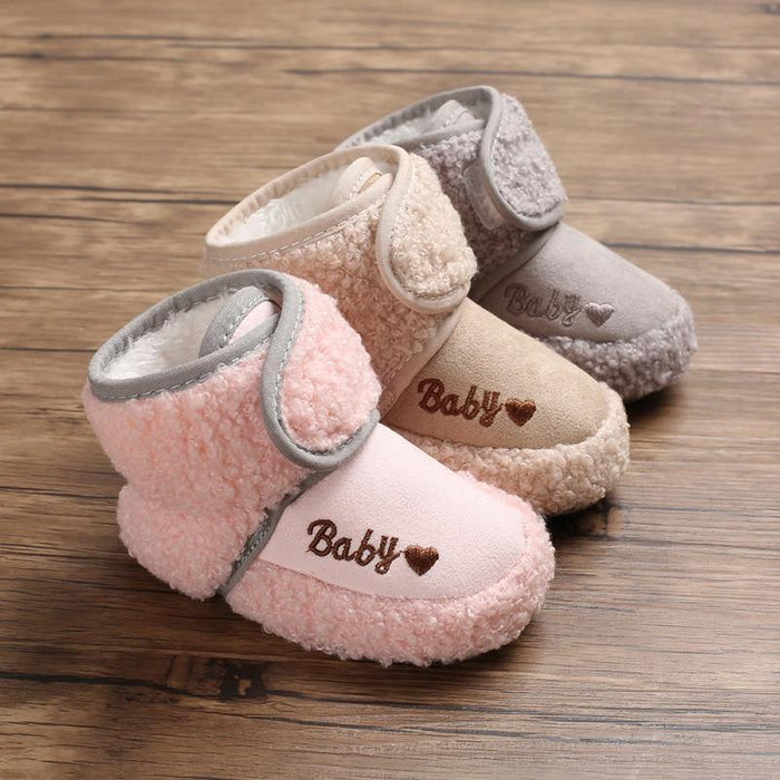 Newborn Soft Baby Boys Girls Toddler Shoes Comfortable Bottom Infant Shoes Warm Snow Boots