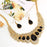 Luxury Fashion Gold Color Water Drop Pendant Necklace and Earrings Wedding Bridal Crystal Stone Jewelry Sets