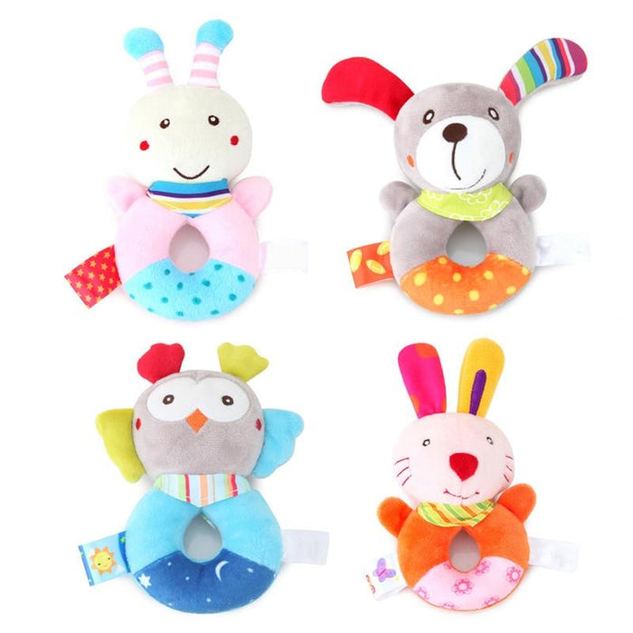 Newborn Baby Toys 0-12 Months Cartoon Baby Plush Rattle Mobile Bell Toy Infant Toddler Early Educational Toys For Kids