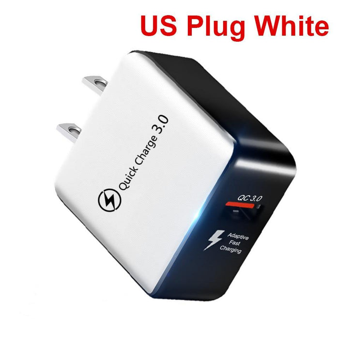 Fast Universal Portable Quick Charge 3.0 4.0 USB Charger 5V 3A Fast Charging Adapter Lightweight Mobile Phone Charger