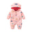 Baby Rompers Long Sleeve Zip Hooded Jumpsuits Playsuits for Toddler Boy/Girl For Autumn and Winter Season