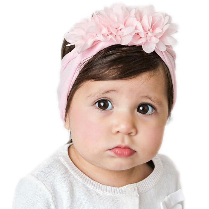 Baby Bows headbands Turban Kids Artificial Floral Elastic Toddler Solid Headband Hair Band Bow For Girls