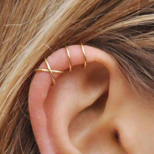 Luxury Elegant Gold Leaf Ear Cuffs Earrings For Women With No Piercing Fake Cartilage