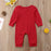 Cute Newborn Baby Child I'm the BOSS Romper Outfits Christmas Clothing Gifts for Boys/Girls Modern Red Jumpsuit