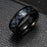 Titanium Steel Black Carbon Fiber Rings Fashion Red Blue Ring Men Cool Jewelry