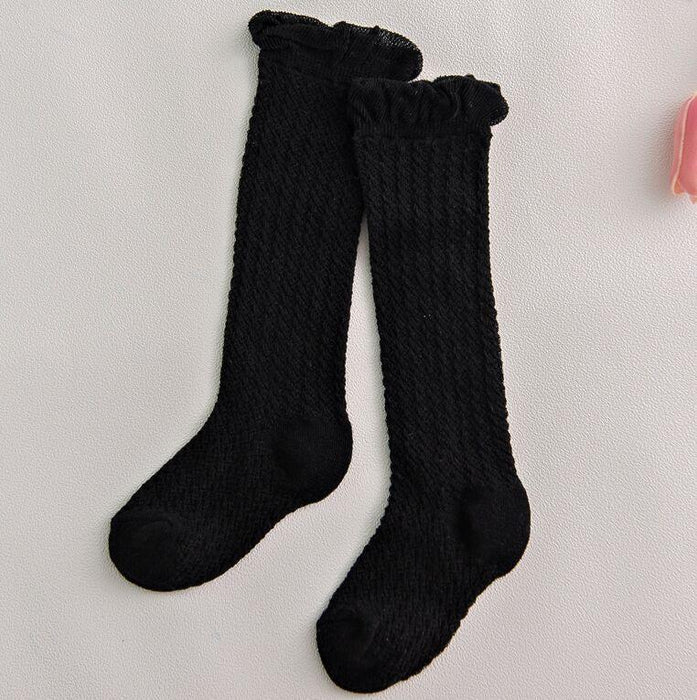 Modern Baby Girl Pure Cotton Summer High knee Mesh Breathable Cotton Long Girl Socks