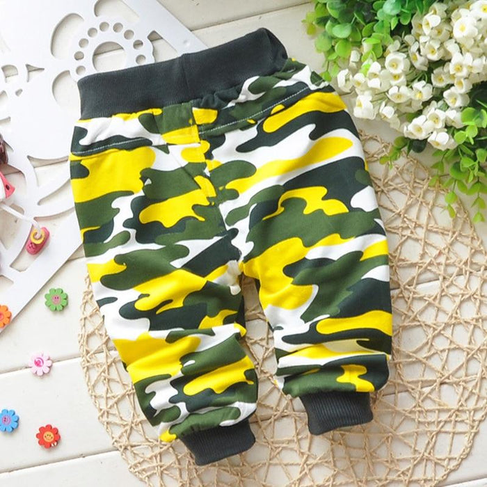 Baby Pants Spring & Autumn Lovely Cotton Camouflage Baby Boy Pants Newborn Baby Girls Pants 0-2 Year Pants in Modern Military Design