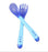 1 Set Children Kids Tableware Temperature Silicone Soft  Spoon Fork Cutlery Feeding Dish Infant Boys and Girls Unique Baby Feeding Tool