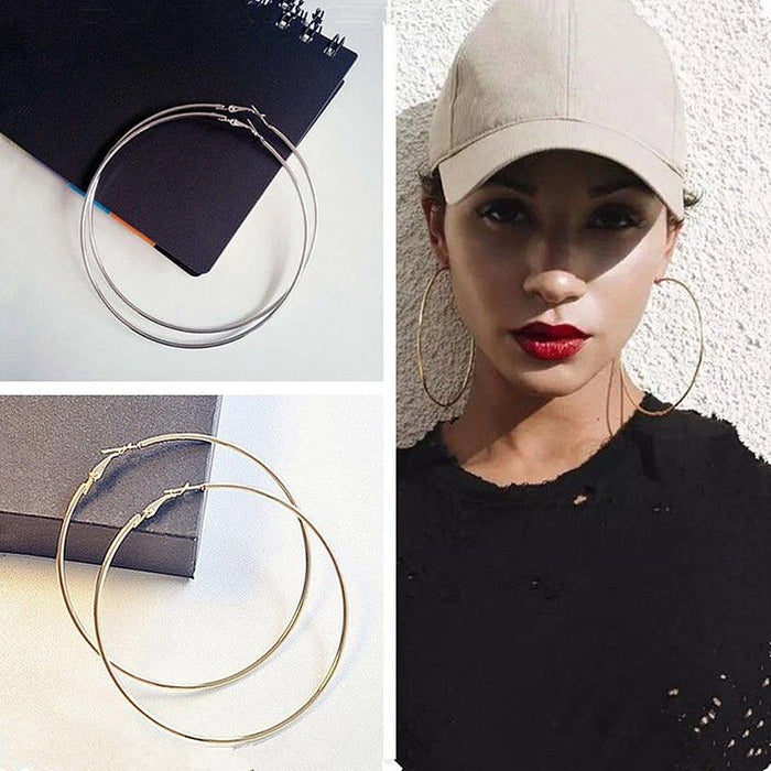 Big Hoop Earring for Women Jewelry Mother Gold Color Fashion Jewelry For Your New Accessory