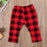 Modern Girls Red Pants For Newborn and Kids In Cute Baby Clothes Trousers Style Plaid Pants for Girls