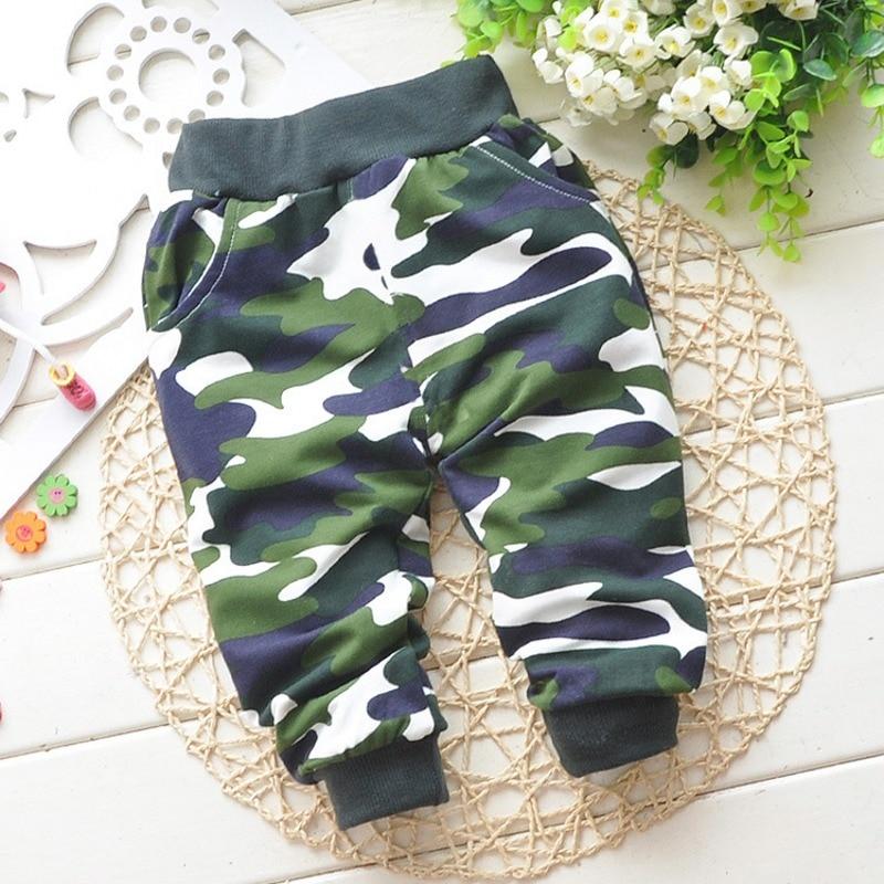 Baby Pants Spring & Autumn Lovely Cotton Camouflage Baby Boy Pants Newborn Baby Girls Pants 0-2 Year Pants in Modern Military Design