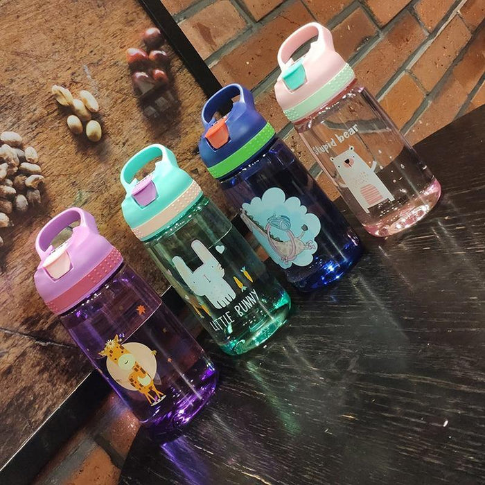 Baby Bottle Infant Newborn Cup Children Learn Feeding Drinking Bottle Kids Straw Juice Water Bottles For Kids