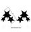 Small Luxury Black Stainless Steel Earrings Geometric Shape for Women Black Star Moon Stud Earring Fashion Jewelry Best Gift for Women