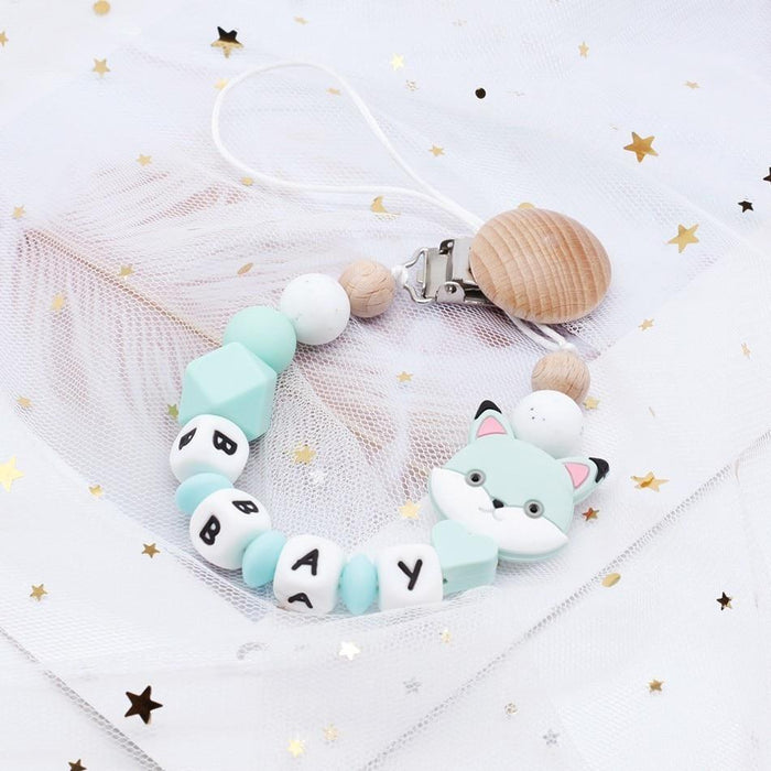 Modern Handmade Pacifier Personalize Silicone Beads Binky Clip Pacifier Chain Chew Baby Teether Toys For Baby