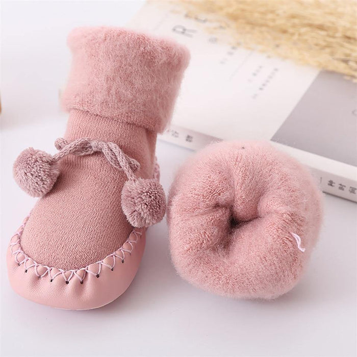 Luxury Modern Elegant Christmas Baby Socks Shoes For Girls and Boys Infant Cotton Baby Leg Warmers Children Floor Socks Anti-Slip Baby Step Socks For Kids