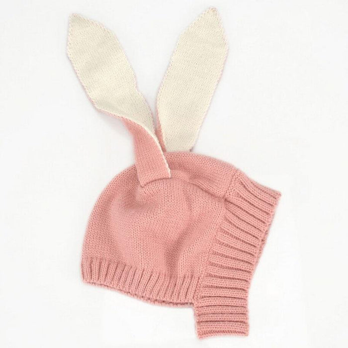 Mdoern Luxury Toddler Infant Knitted Baby Hat Adorable Rabbit Long Ear Hat Baby Bunny Beanie Cap Photo Props Cap