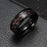 Titanium Steel Black Carbon Fiber Rings Fashion Red Blue Ring Men Cool Jewelry