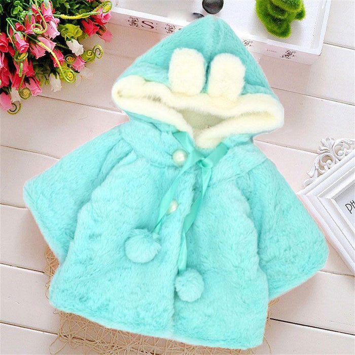 Luxury Mdern Warm Baby Girls Cute Winter Rabbit Hood Outwears Newborn Clothes For Girls In Modern Elegant Design