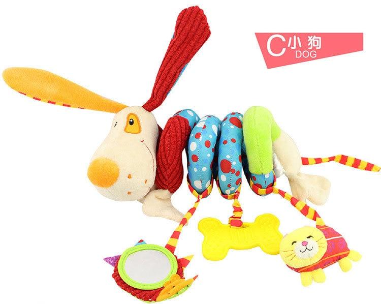 Stuffed Stroller Toys Animal Baby Crib Pram Bed Hanging Educational Infant Baby Rattle For Kids