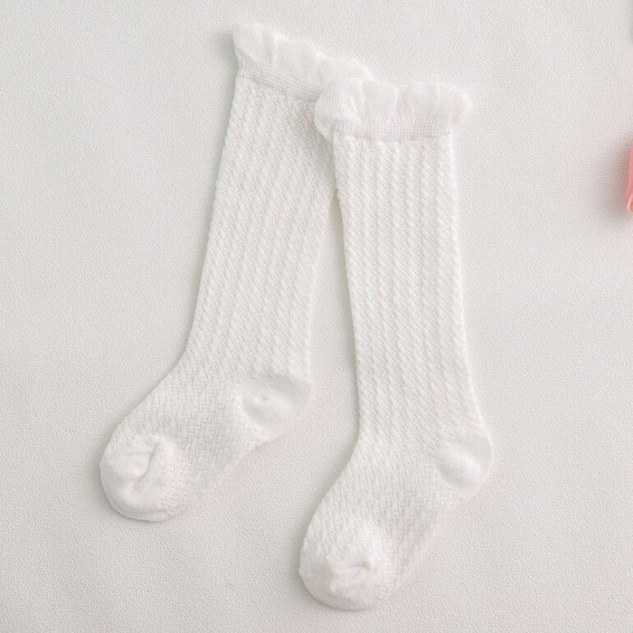 Modern Baby Girl Pure Cotton Summer High knee Mesh Breathable Cotton Long Girl Socks