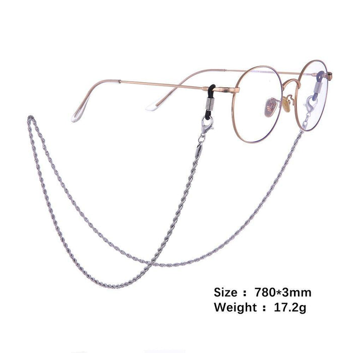 18K Gold Plated Eyeglass Chain Sunglasses Eyewear Strap Holder Reading Glasses Retainer for Women
