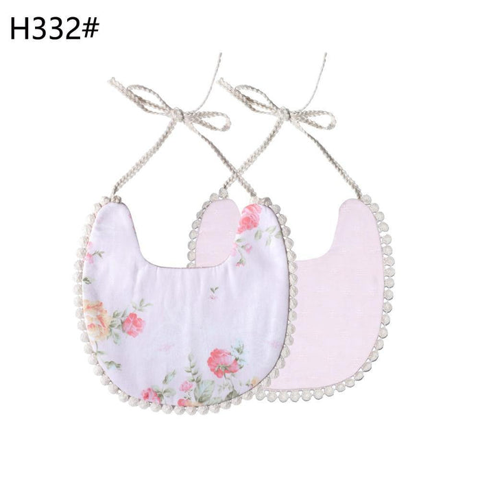 Handmade Luxury Floral Baby Bib Accessories Burp Cloths Newborn Baby Boy Girl Kids Cartoon Bibs 100% Cotton Linen Waterproof Saliva Bib For Kids