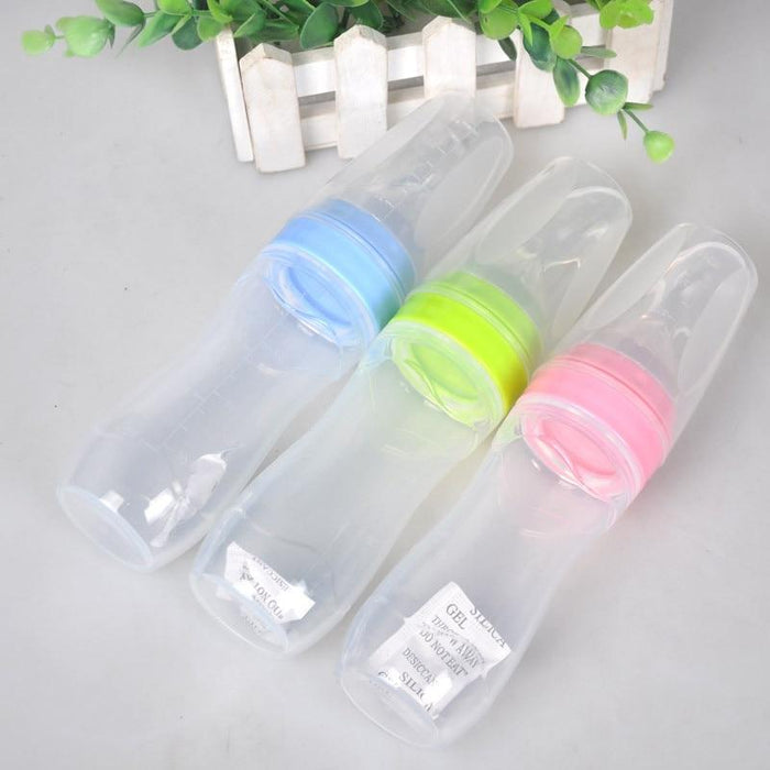 Baby Bottle Leak-proof Food Dispensing Spoon Juice Cereal Feeding Bottle Spoon Food Supplement Bottles For Kids In Modern Design