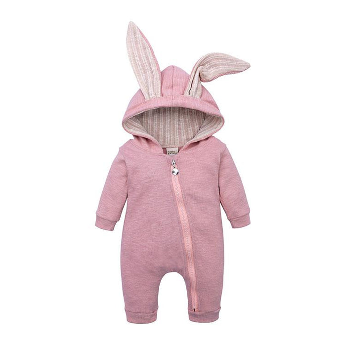 Modern New Lucury Newborn Baby Clothes Bunny Baby Rompers Cotton Hoodie Rabit Romper For Baby