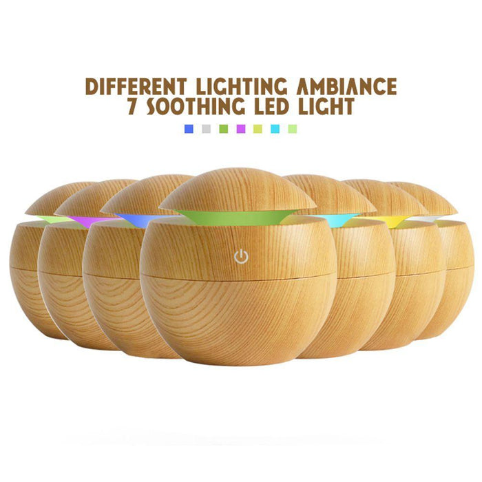 USB Aroma Humidifier Essential Oil Diffuser Ultrasonic Cool Mist  Air Purifier 7 Color Change LED Night Light