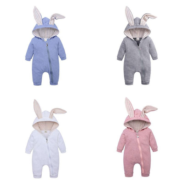 Modern New Lucury Newborn Baby Clothes Bunny Baby Rompers Cotton Hoodie Rabit Romper For Baby