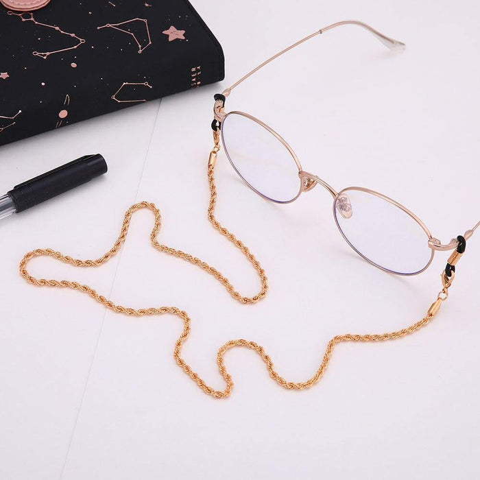 18K Gold Plated Eyeglass Chain Sunglasses Eyewear Strap Holder Reading Glasses Retainer for Women