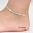 Luxury Silver Thin Stamped Plated Shiny Chains Anklet Brecelets  For Women Foot Jewelry