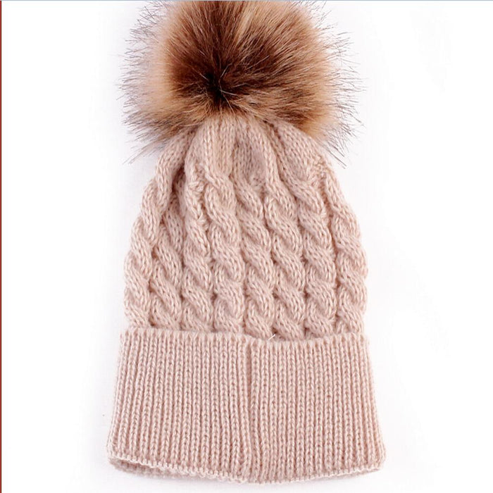 Modern Trendy Baby Girls Unisex Knitted Crochet Beanie Winter Warm Hat Cap For Kids